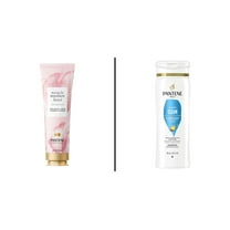 Pantene PRO-V Classic Clean Shampoo 12 oz & Miracle Moisture Boost Rose Water Conditioner 8 fl oz, Sulfate Free