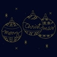 thumbnail image 2 of Men's Lost Gods Merry Christmas Ornaments Graphic Tee Navy Blue Small, 2 of 5