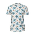 thumbnail image 5 of Wukai Flower Leaves Print Men's Short-Sleeved Mesh T-Shirt,Quick-Dry Short Sleeve Workout T-Shirt-X-Small, 5 of 8