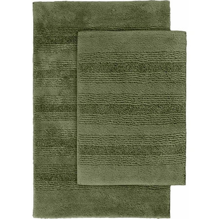 Essence Nylon 2-Piece Washable Bathroom Rug Set