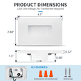 thumbnail image 2 of MW LIGHTING 8-PACK  Led Stair Lights, 3W 100LM, 2700K-5000K 5CCT LED Step Lights, IP65 Waterproof  Stair Lights Indoor Outdoor, Triac 10% -100% Dimmable, White, ETL Certified, 2 of 8