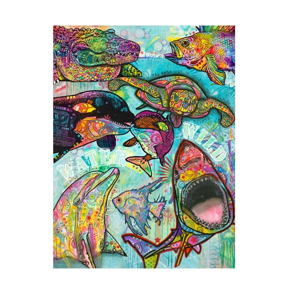 Canvas Wall Art - Dean Russo 'Water Wild' Wall Art for Living Room, Bedroom, or Office Décor by Trademark Fine Art - 14 x 19 Inches