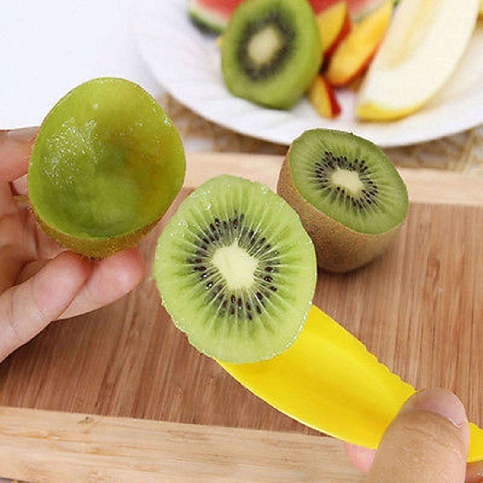 Yesbay 2 Pcs Kiwi Peeler ABS Digging Core Fruit Cutter Slicer for Daily Life,Orange
