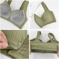 thumbnail image 6 of HomeDM Women's Front Closure Bras Full Coverage Wirefree Posture Plus Size Bra - Green/5XL, 6 of 7