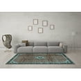 thumbnail image 3 of Ahgly Company Indoor Rectangle Persian Light Blue Traditional Area Rugs, 2' x 5', 3 of 4