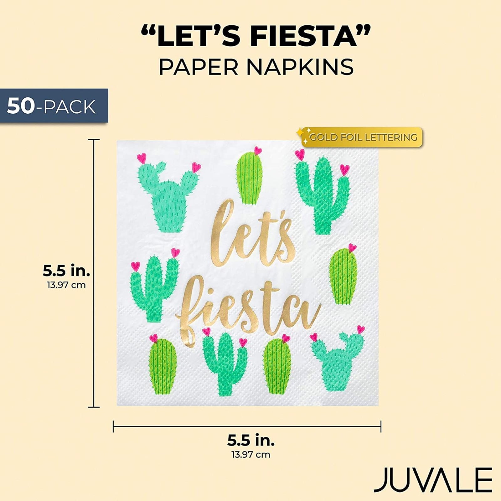 Hot Times Fiesta Cactus Cinco de Mayo Mexican Theme Party Paper Luncheon Napkins 