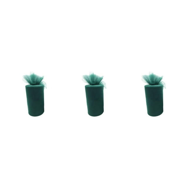 fastboy Rouleau de Tulle Polyester Disponible Grand Gamme d'Utilisations pour Mariages DIY Essentiels de Mariage Vert malachite 3Ensemble