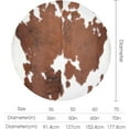 thumbnail image 2 of Cowhide Round Tablecloth,Rustic Farmhouse Animal Brown Cowhide Print Table Cover for Kitchen Dining Birthday Home Party Wedding Picnic 60x60in, 2 of 5