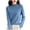 C-Blue162, variant on DHFJKG Women's Knit Sweaters Base Pullover Crew High Neck Long Sleeve Regular Fit Solid Color Stretch Layering Top With Ribbing Edge Winter Warm Soft Jumper Tops