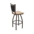 thumbnail image 2 of 870 Hadleigh 30" Swivel Bar Stool with Bronze Finish and Natural Maple Seat and Black Vinyl Back, 2 of 5