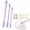 Purple, variant on Mini Silicone Spatula Set for Makeup and Skincare, 6-Piece Dual-Ended Long Flexible Cosmetic Scrapers for Deep Jars, Narrow Bottles & Travel