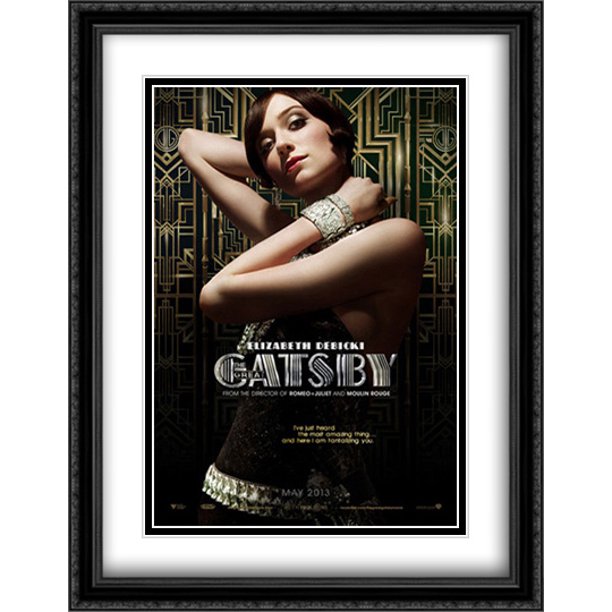 The Great Gatsby 28x36 Double Matted Large Large Black Ornate Framed Movie Poster Art Print