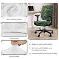 thumbnail image 7 of SCRAWLGOD St. Patrick's Day Vintage Leprechaun Hat Clover Print Green Comfy Office Chair Covers Stretch Breathable High Back Chair Slipcover Easy to Install Universal Swivel Chair Cover, Set of 2, 7 of 7