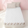 thumbnail image 4 of Erosebridal Lovely Hearts Zipper Twin Comforter Sets with Fitted Sheet and 2 Pillowcases, Love Theme Zipper Bedding Set, Reversible, Warm Brown, Reversible, 4 of 7
