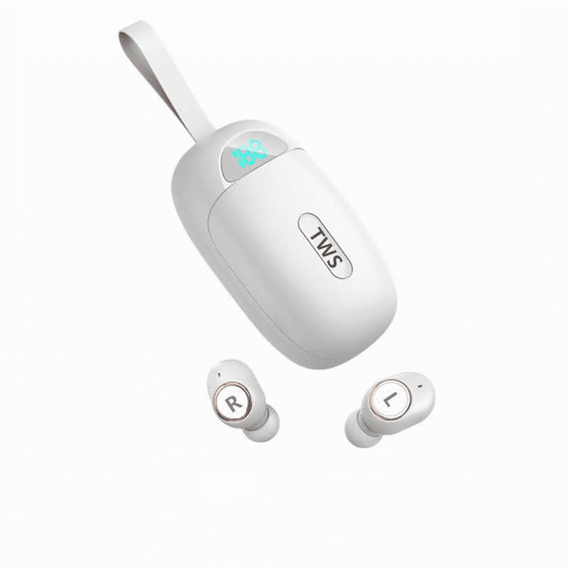 24hrs Playtime Connexion popup automatique,pour Apple/iPhone/Android/AirPods Écouteurs Bluetooth 5.0,Casque sans Fil avec étui de Chargement Portable,Réduction Intelligente du Bruit