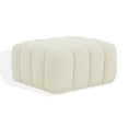 thumbnail image 5 of SAFAVIEH Couture Calyna Modern Boucle Tufted Ottoman, Cream, 5 of 8