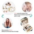 thumbnail image 4 of Rugby Travel Portable Square Jewelry Display and Decorative Box with Bracelet Holder - Ideal for Rings, Earrings, Necklaces, Bracelets, and More - Suitable for Girls and Women, 4 of 6