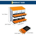 thumbnail image 3 of Galvanized Steel Chicken Nesting Box, Auto Roll-Away Eggs, 6/8/10 Hole | Wall/Stand Mount, 3 of 7
