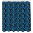 thumbnail image 3 of Ambesonne Abstract Shower Curtain, Imprints Pattern of Leafs, 69"Wx70"L, Blue Indigo and Green, 3 of 3