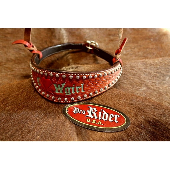 Horse Show Bridle Western Leather Barrel Racing Tack Rodeo Noseband  9932