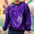 thumbnail image 2 of LIUJUNSHOP Mens Pullover Sweatshirt Men Carnival Sequin Flip Over Round Neck Casual Loose, 2 of 4