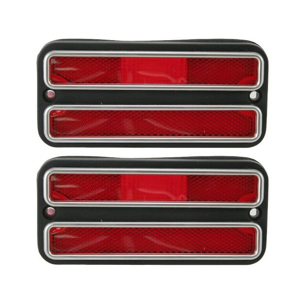 Rear Side Marker Light Set 2 Piece Compatible with 1968 1972 Chevy