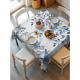 thumbnail image 2 of Blue Coastal Starfish Suqare Tablecloth - 54 x 54 Inch, Beach Nautical Shell Eucalyptus Summer Waterproof & StainResistant Tablecloth, Washable Oil-proof Table Cover for Dining/Party/Wedding/Buffet, 2 of 9