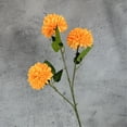 thumbnail image 4 of Simulation 3 Head Chrysanthemum Ball Flower, Artificial Red Pom Pom Mum for Wedding Home Decoration, Table Centerpiece Vase Arrangement, One Artificial 3-Headed Chrysanthemum, 4 of 5