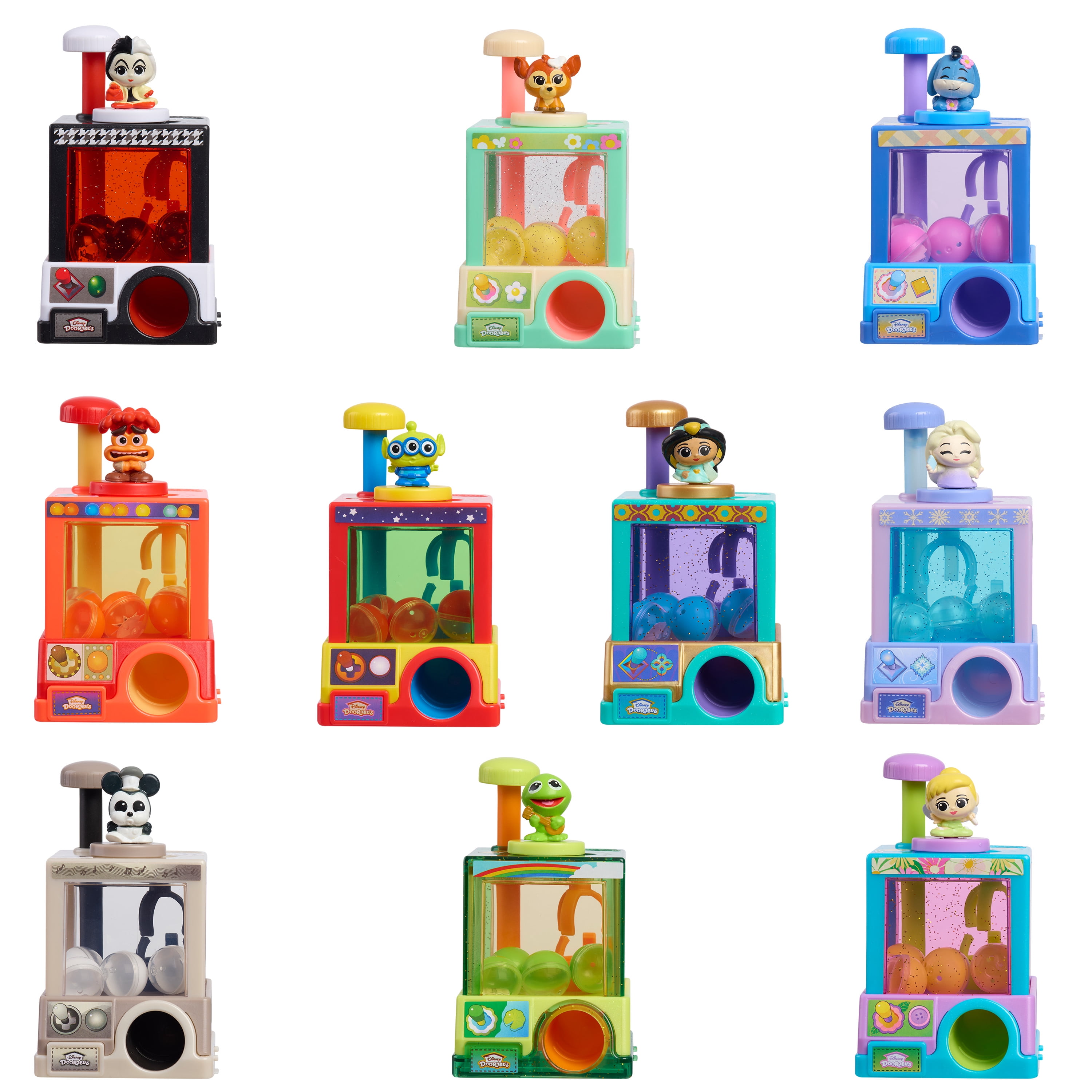 Disney Doorables Whatcha Gotcha Claw Machine, 11 cm Collectible 9 Piece Toy, Boys and Girls Ages 5 up