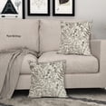 thumbnail image 5 of Ryan&nbsp; Dark Brown Floral Pillow Covers Set 2, 18x18 in, Botanical Print Vintage Spring Flower Plant Cream Decorative Throw Pillow Cases Outdoor Farmhouse Cushion Covers Decor for Sofa Couch Bed, 5 of 5