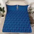 thumbnail image 2 of Feelyou Western Damask Teen Queen Sheet Sets, Blue Hippie Snake Bed Set, 4pcs, 2 of 7