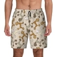 thumbnail image 3 of Uemuo Cartoon Poodle Dog Pattern Mens Swim Trunks Quick Dry Board Shorts with Mesh Lining, Stretch Beach Shorts Quick Dry No-Chafing Board Shorts-Medium, 3 of 9