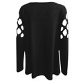 thumbnail image 5 of T-Shirt à Manches Longues Femme Mode Automne Blouse Solide Zip Tops, 5 of 5