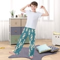 thumbnail image 5 of Boy's Pajama Pants Boys' Long Sleep Pants Children's Pajama Pants Loose Fitting Pajama Pants are Convenient to Put on and Take off XL White Football, 5 of 9