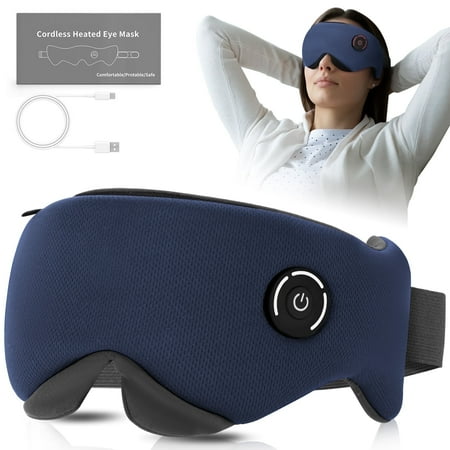 Coilnn Cordless Heated Eye Mask-Electric eye mask for Dry Eyes  Stye  Belpharitis-Blue