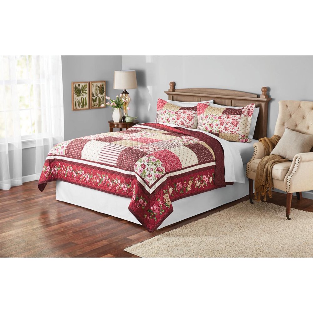 Mainstays Cottage Floral Patchwork King Quilt