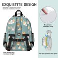 thumbnail image 5 of Multicolor Cat Head Teal Pattern Cute School Backpack Bag for School with Padded Back and Adjustable Shoulder Straps 15.25"x11.5"x5.25", 5 of 5