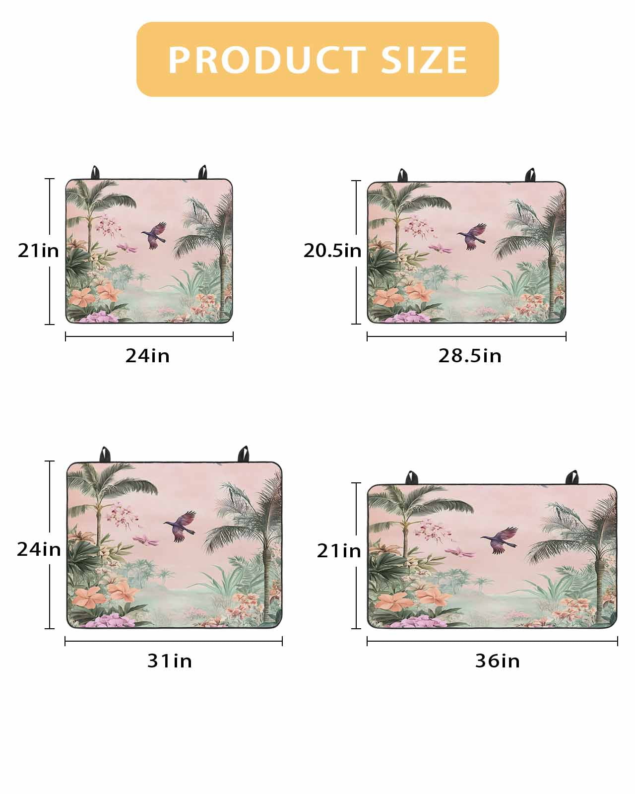 nqOlkjepod Large Induction Cooktop Protector Mat 36"x21", Vintage Pastoral Stove Top Covers for Electric Stove, Farmhouse Botanical Tree Birds Pink Green Stove Burner Cover Mats Stove Cover
