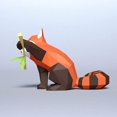 thumbnail image 2 of Zshan 1pcs Paper Sculpture Origami Decoration, Red Panda DIY Paper Mold, 3D Paper Model Origami, Paper Sculpture Animal Wall Decoration for Kids Room and Home Decor, 2 of 5