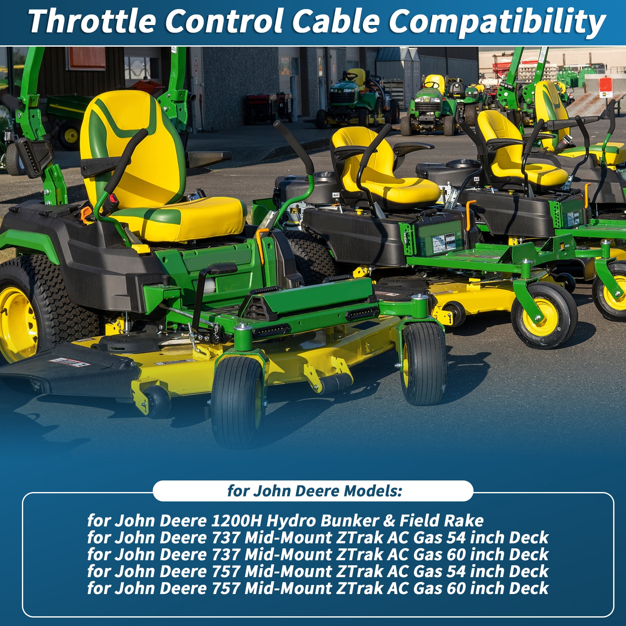 Unique Bargains TCA13820 Push Pull Cable for John Deere Lawn Mower Throttle Control