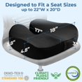 thumbnail image 4 of Cojín de asiento 5 STARS UNITED para aliviar el dolor de coxis, color negro, 4 of 7