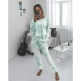 thumbnail image 3 of PRETTYGARDEN Women's Two Piece Loungewear Fall Casual Long Sleeve Tops Jogger Pants Pajama Sets Matching Outfits Clothing, 3 of 8