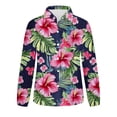 thumbnail image 3 of Snzhen Leisure Tops for Women Women's Long Sleeved Printing Turndown Collar Button Tops Blouse Shirt Pink S, 3 of 3