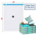 thumbnail image 2 of QQbed Garment Vacuum Storage Bags, Large 28 x 20 in, Clear Plastic Space Saving Closet Organizer for Clothes and Bedding, 10 pack, 2 of 8