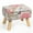 Multicolor-Square, variant on Small Round Ottoman with Storage, Modern Round Footrest with Soft Padded Seat, Teddy Velvet Footstool with Wood Legs, Accent Small Table or Plant Stand for Hallway, Living Room
