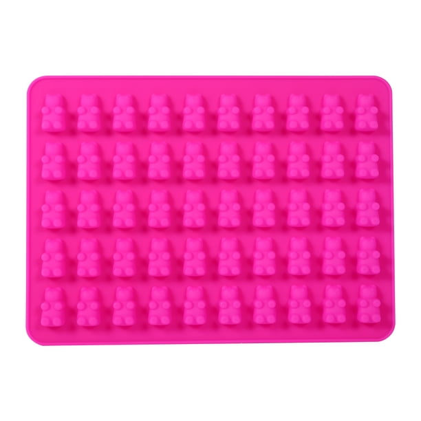 50 Cavidades De Silicona Osito De Goma Molde De Caramelo Reutilizable Molde De Silicona Para Caramelos Bandejas De Cubitos De Hielo Molde De Chocolate Con Cuentagotas Herramienta