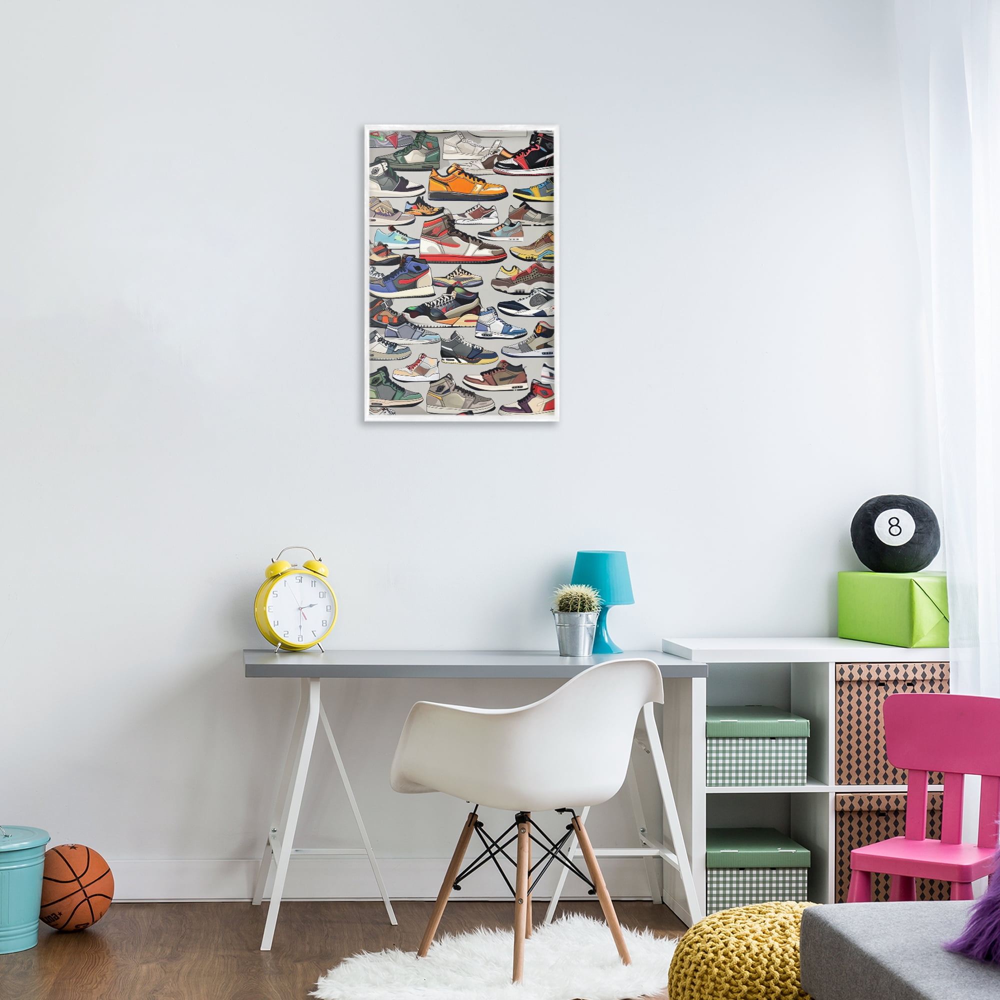 Stupell Industries Shoe Time Urban Styles White Framed Giclee Art, design by Ray Powers