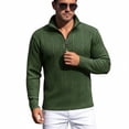 thumbnail image 6 of Lpmadey Men's Quarter Zip Pullover Sweater Lightweight Mock Neck Sweatshirts Waffle Knit Long Sleeve Golf Shirts, 6 of 6
