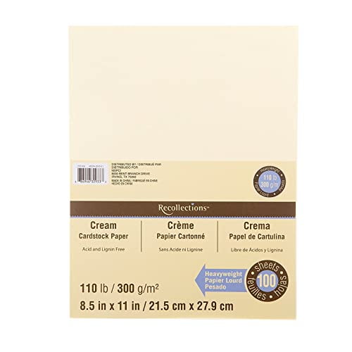 Recollections Heavyweight Cardstock, Cream, 8.5" x 11" (100 Sheets) photo 4