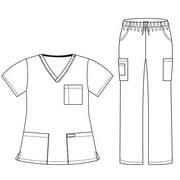 Dagacci Medical Uniform Unisex Scrubs Set Scrub Top and Pants
